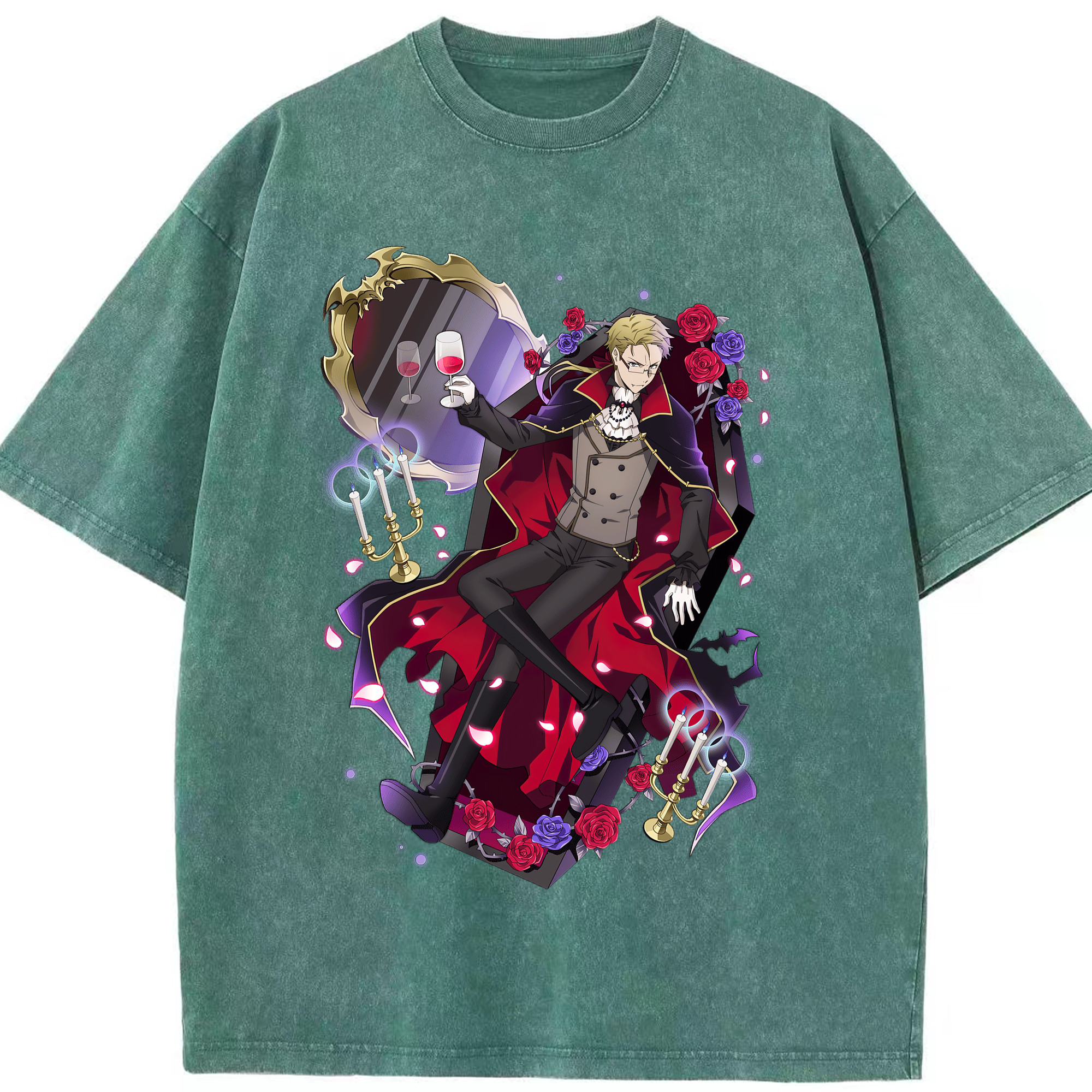 （画像用） 文豪ストレイドッグス Bungo Stray Dogs 綿100% ヴィンテージ風 半袖Tシャツ（フロントプリント）